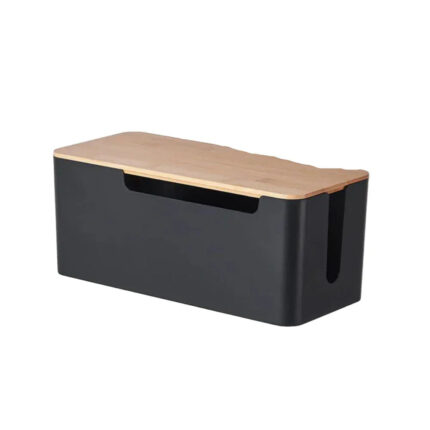 Couvercle en bambou pour câbles