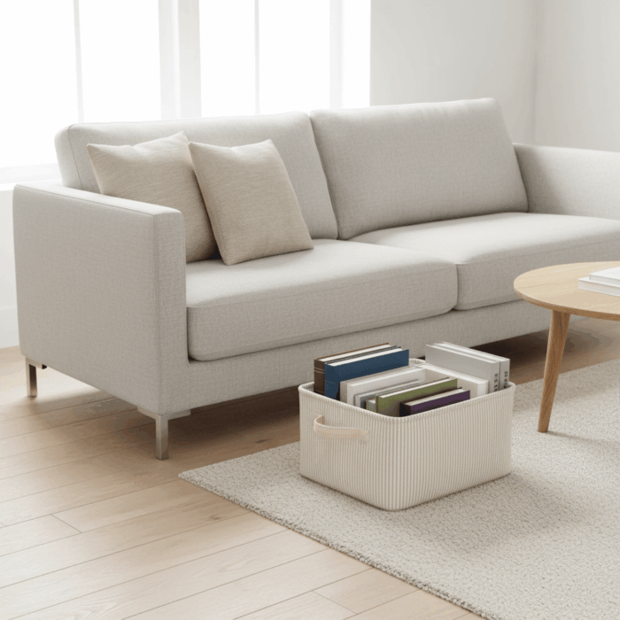 boîte de rangement avec poignées