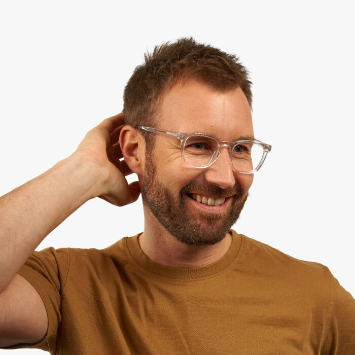 monture carrée homme blanc
