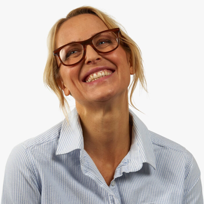 lunettes noyer brillant